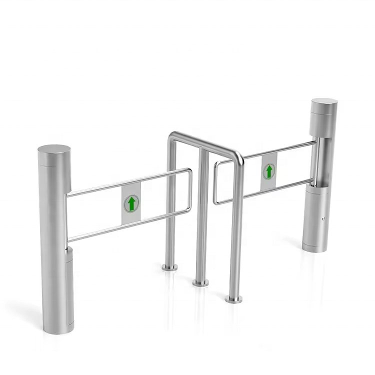 High Security Supermarket Swing Gates With RFID Card Reader Flap/swing Gate Access Control Automatic Barrier