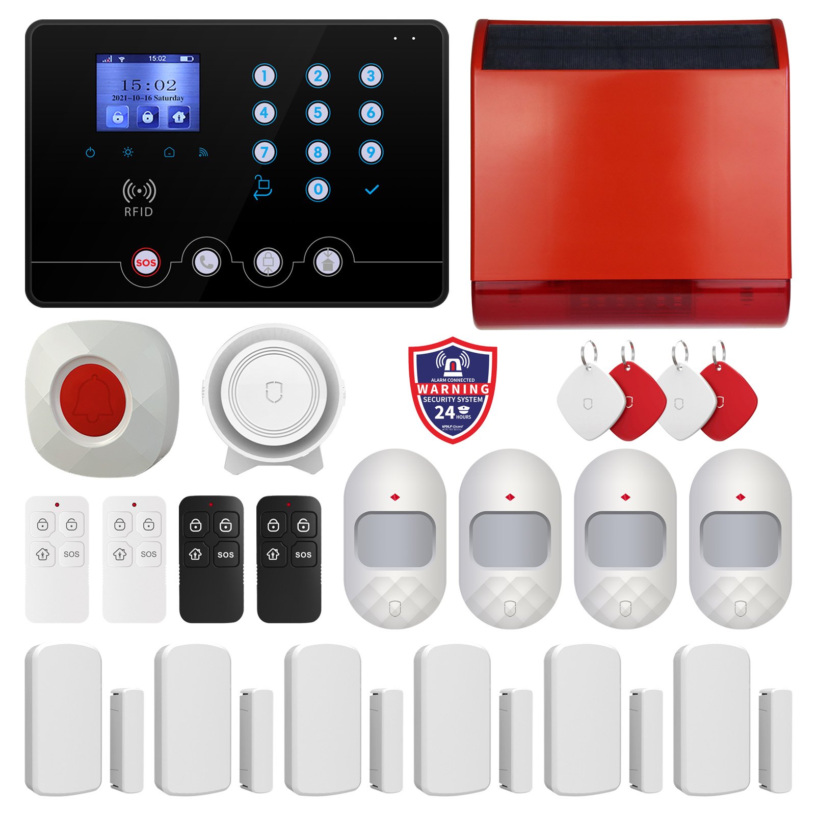 Cheapest Tuya 4G Smart Life WiFi GSM Alarm security system anti theft alarm kit RFID