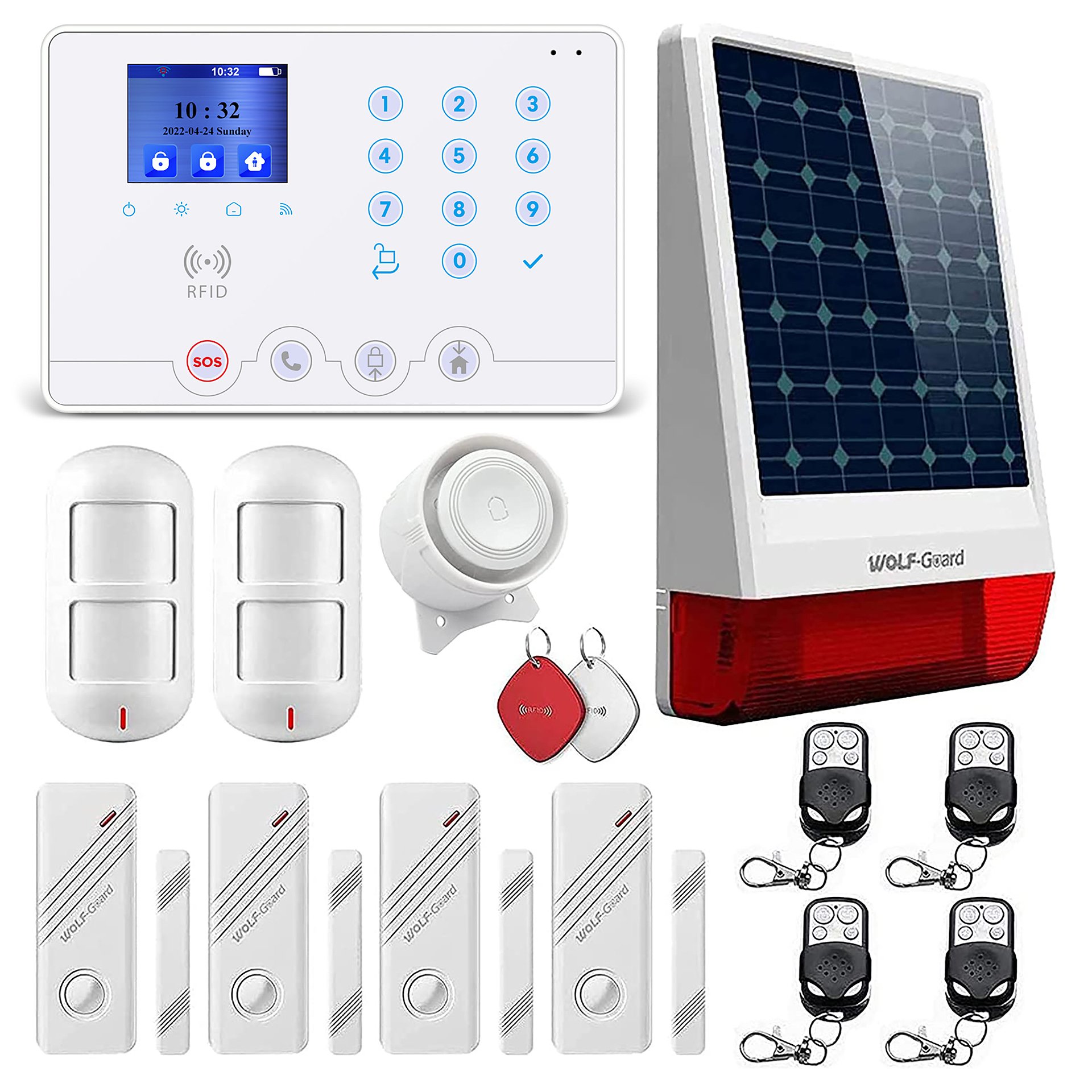 Cheapest Tuya 4G Smart Life WiFi GSM Alarm security system anti theft alarm kit RFID