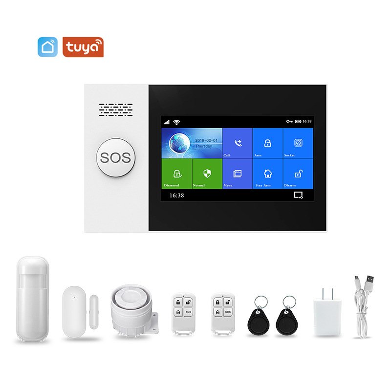 4G+Wifi Home Security Alarm Panel kit Anti-theft Intelligent Alarm Host Wireless