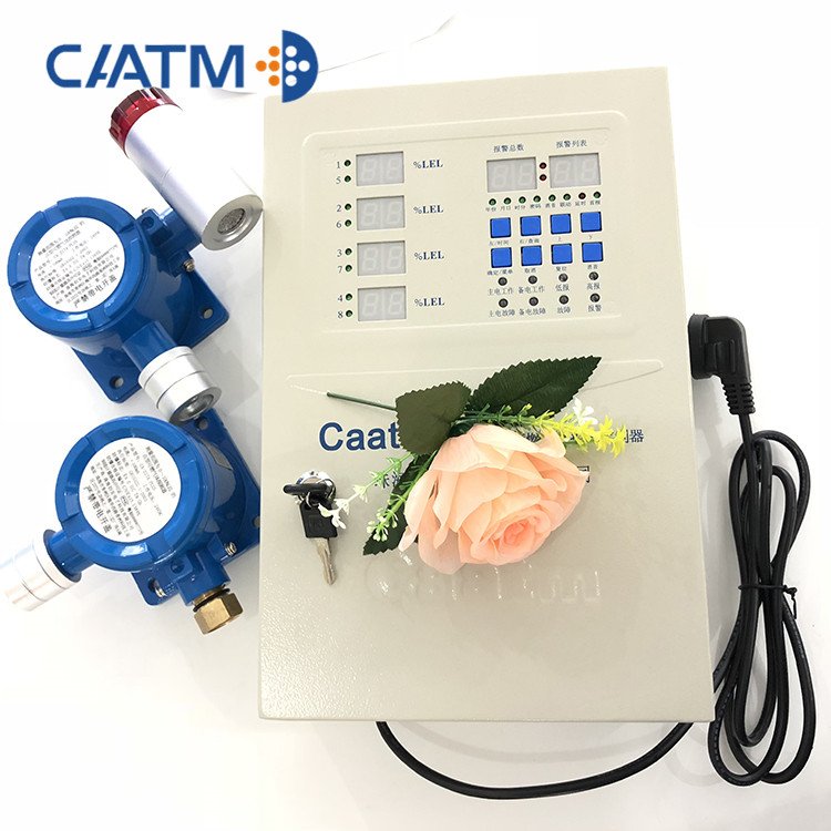 CAATM CA-2100D Sound and light alarm Industrial Security system Remote Control Wall-mounted 8 channels gas alarm controller