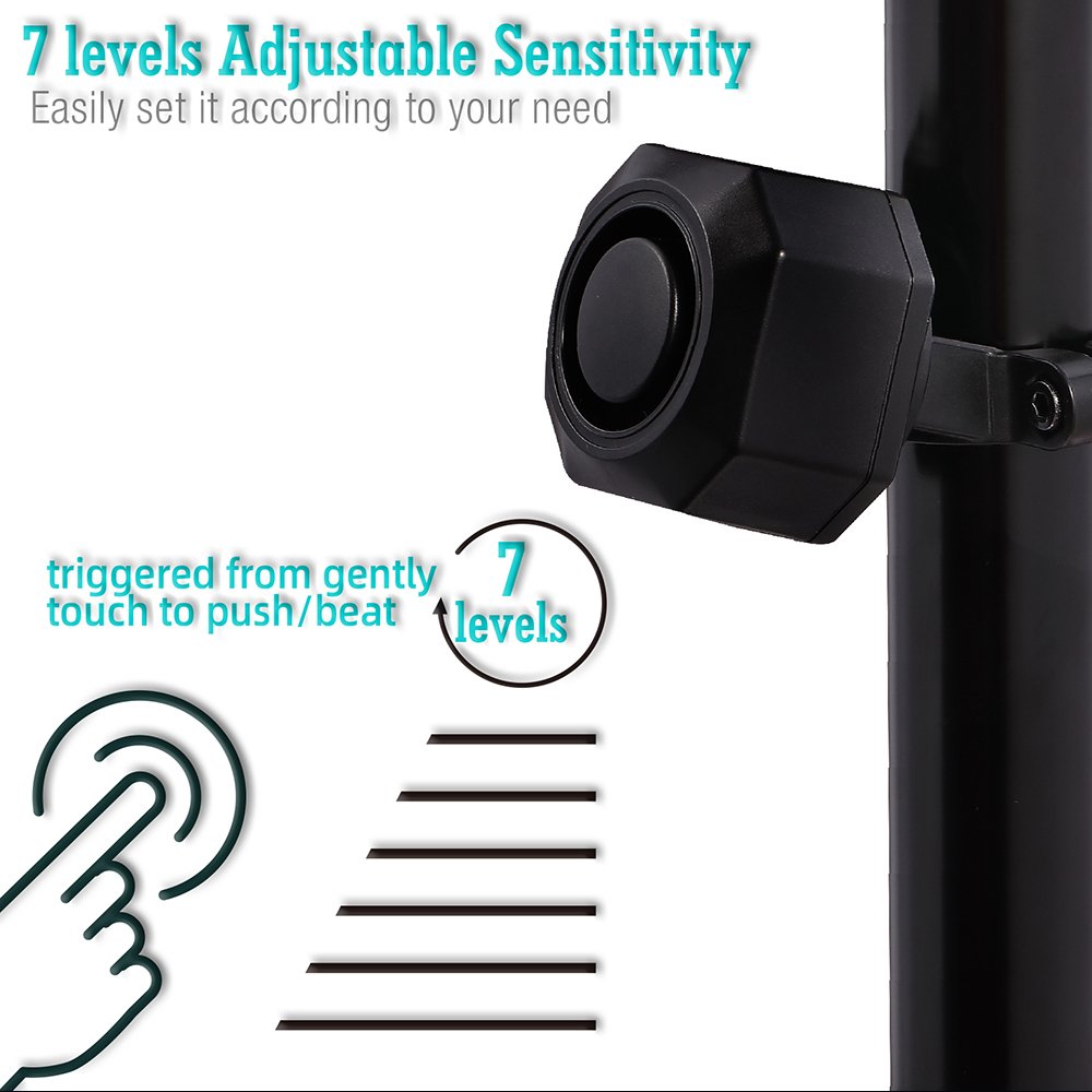 110dB Wireless Vibration Sensor Waterproof bike scooter Motorcycle Alarm