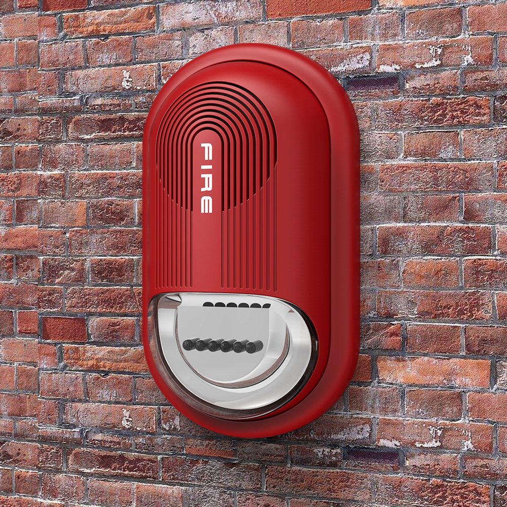 Orinsong Easy Operated Remote Control Wireless Fire Alarm System Strobe Siren