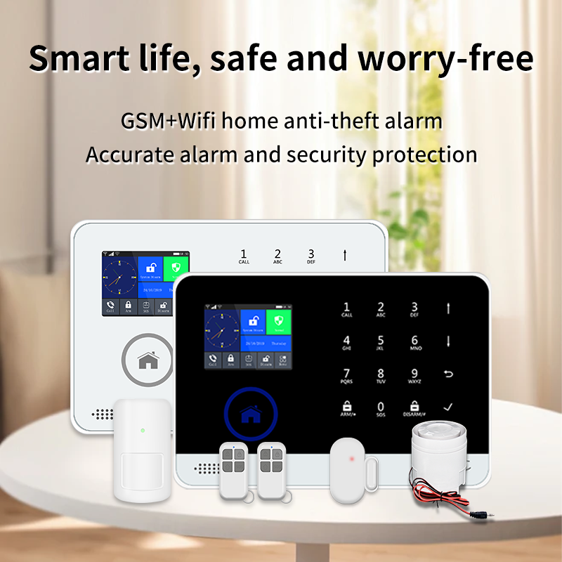 Smart Home Security System TUYA APP control 24 hours day and night safety monitor smart home alarm security