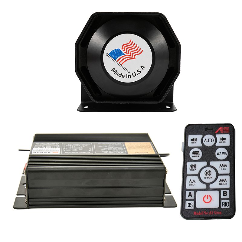 AS920E China Factory Security Alarm System Electronic Siren Amplifier 200W siren horn