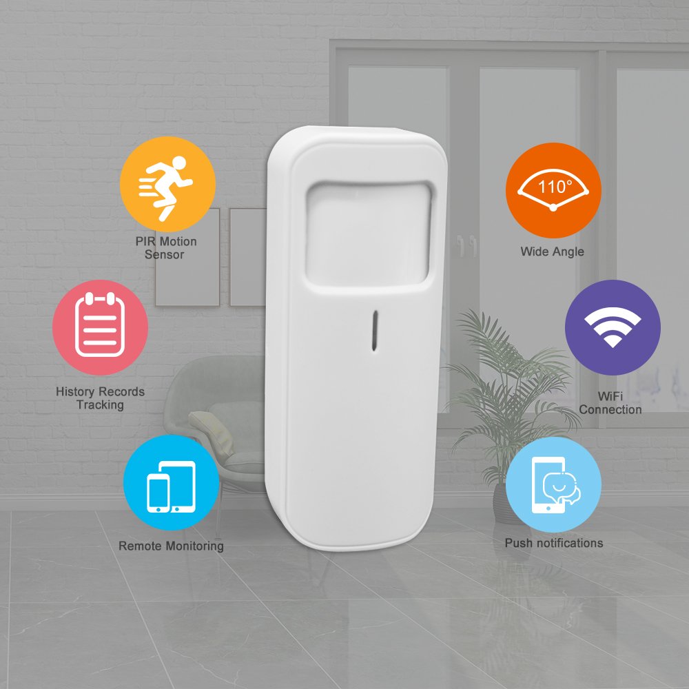 Economic And Practical wireless 433mhz Infrared PIR Motion Detector Long Distance be charged by Lithium battery