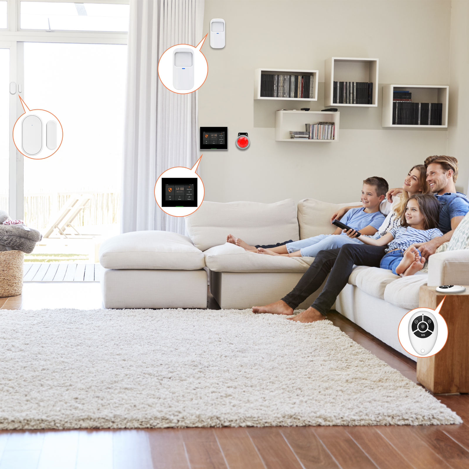 2022 Newest Wireless WiFi Smart Home Security Alarm System Tuya 433MHz Security Alarm Equipment