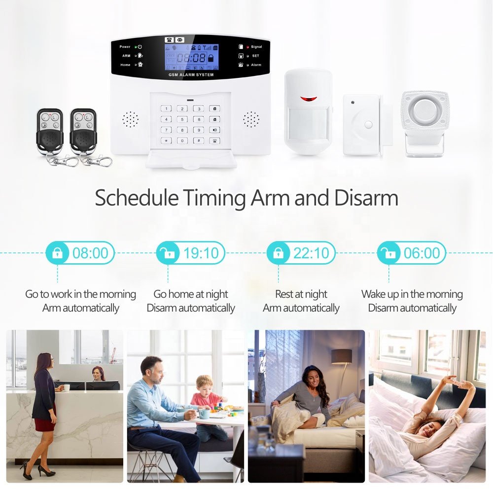 Factory Price Tuya Smart Home Alarm System 200 Wireless & 8 Wired Zones GSM Network WiFi 200 & 8 Wired Zones PST-PG500-TY
