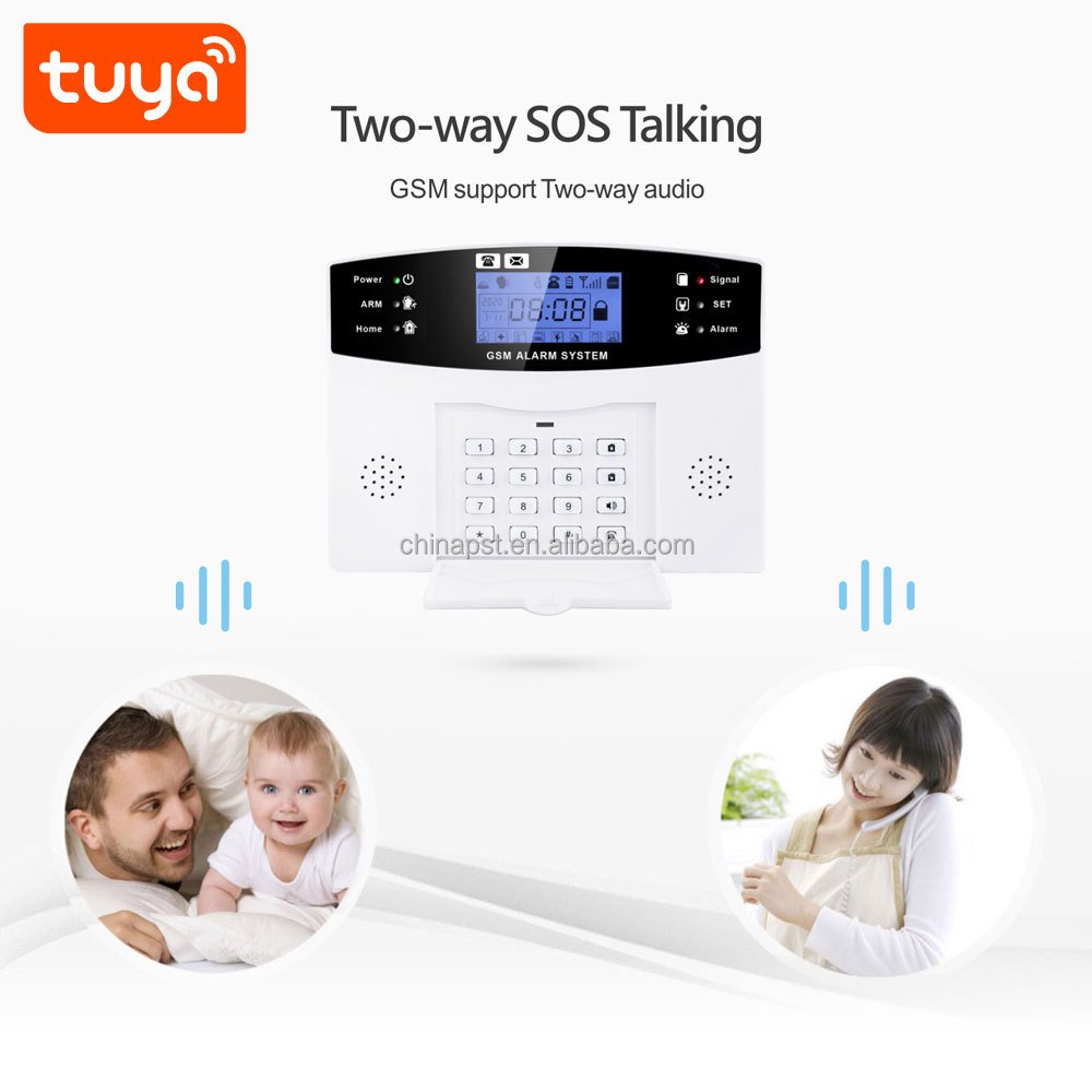 Factory Price Tuya Smart Home Alarm System 200 Wireless & 8 Wired Zones GSM Network WiFi 200 & 8 Wired Zones PST-PG500-TY