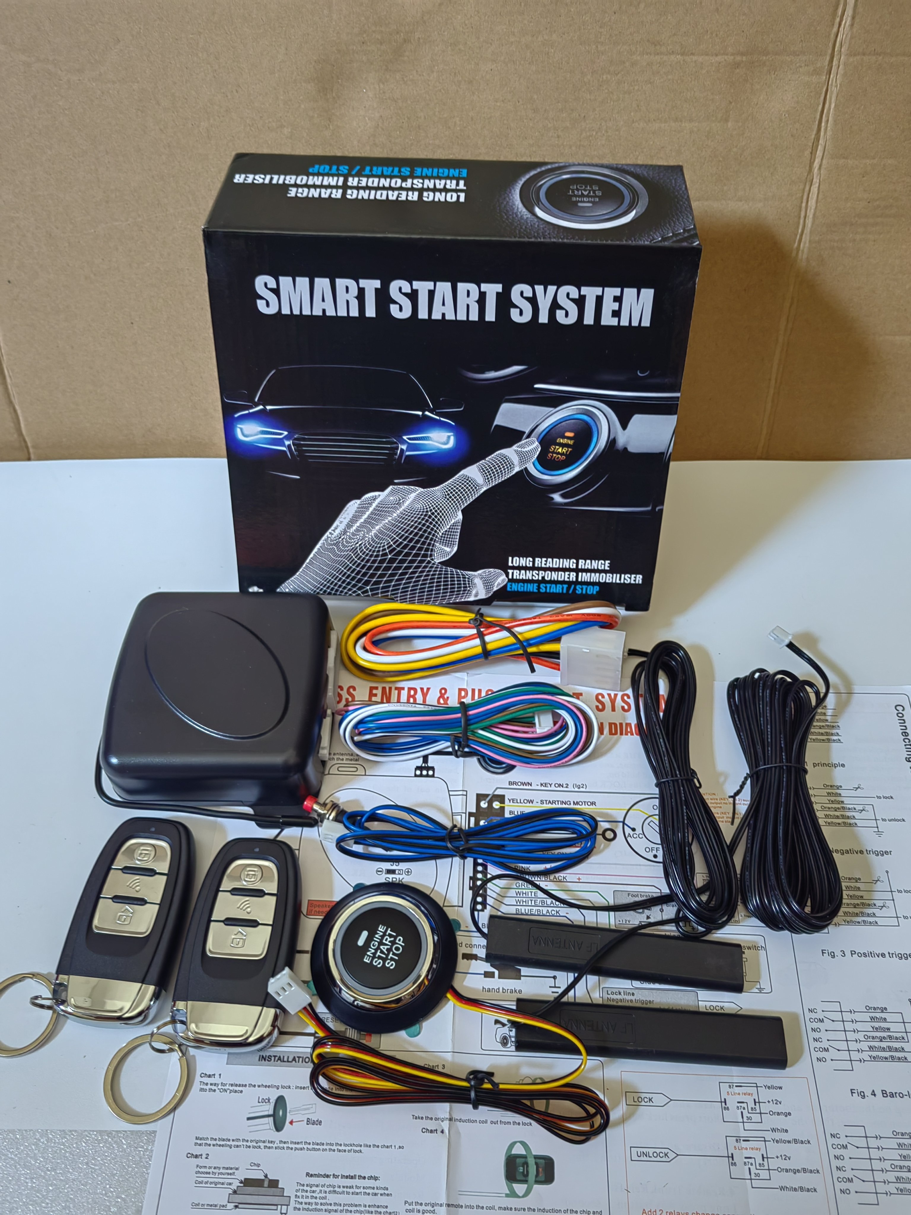 Hot sales 12V General Motors PKE keyless entry one key start modification remote remote preheating refrigeration universal alarm