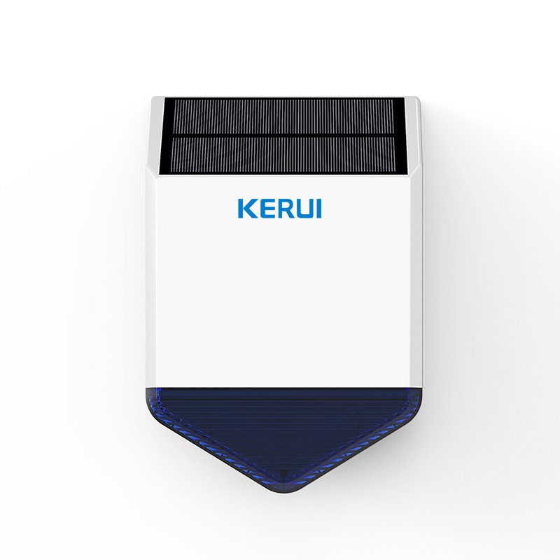 KERUI Outdoor Solar Alarm Siren 120db Alarm Sound Remote Control Solar Alarm Siren