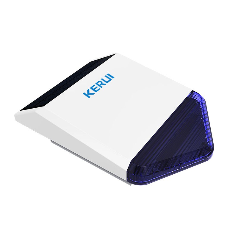 KERUI Outdoor Solar Alarm Siren 120db Alarm Sound Remote Control Solar Alarm Siren