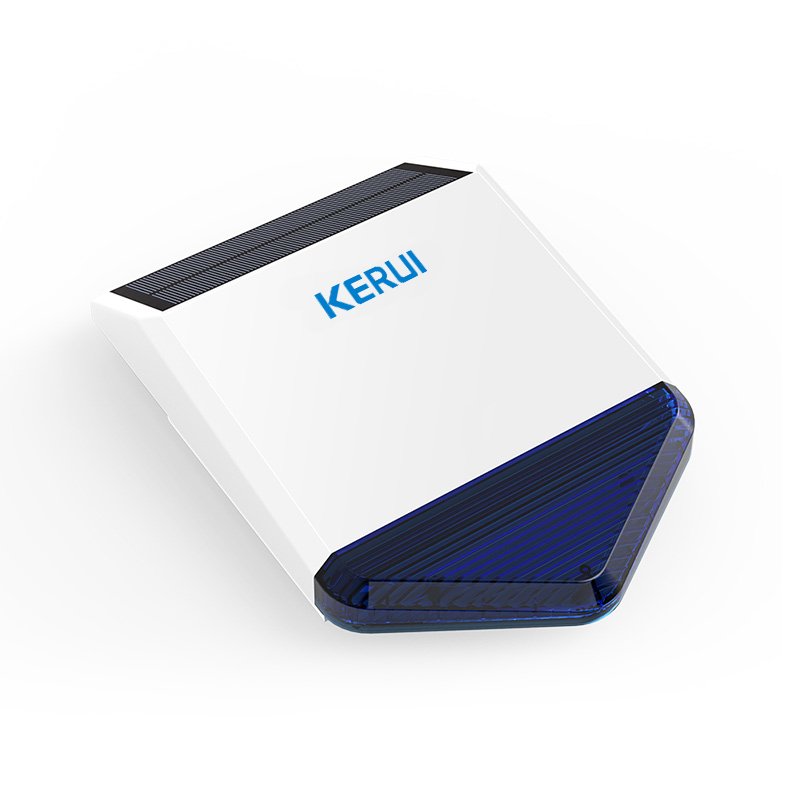KERUI Outdoor Solar Alarm Siren 120db Alarm Sound Remote Control Solar Alarm Siren