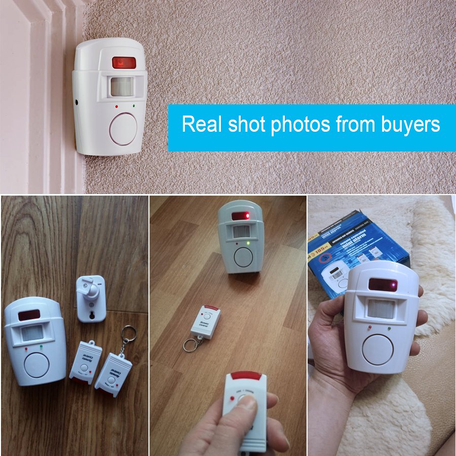 Home Security Alert Infrared Sensor Anti-theft Motion Detector Wireless Alarm System+2 Remote Controller Alarm Monitor