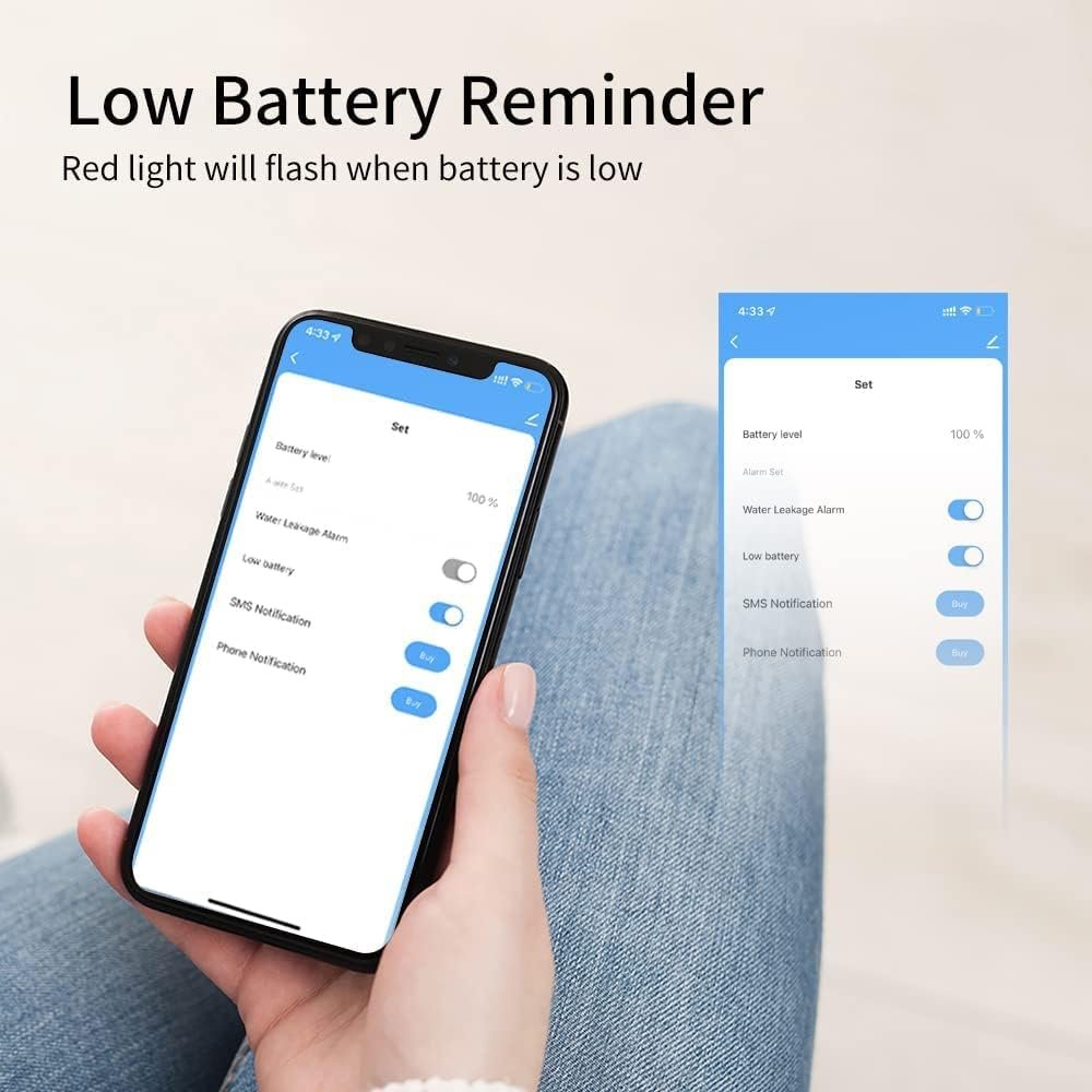 Customizable Tuya Smart Home Water Leak Detector Alert System for Leak Detection