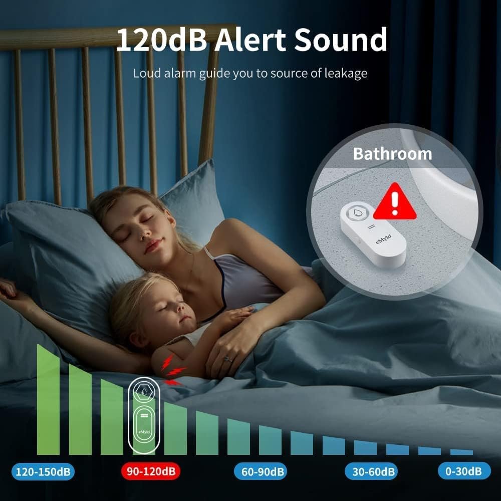 Customizable Tuya Smart Home Water Leak Detector Alert System for Leak Detection