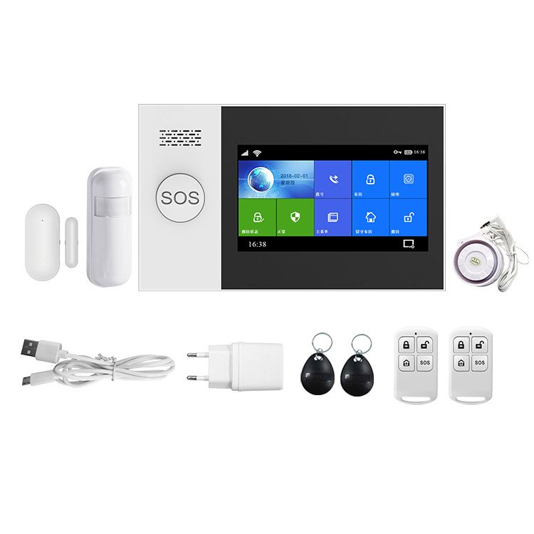 Factory Manufacturer TFT Touch Screen GSM Wireless Wifi Tuya Fire Smoke Smart Home Burglar Alarm Security System