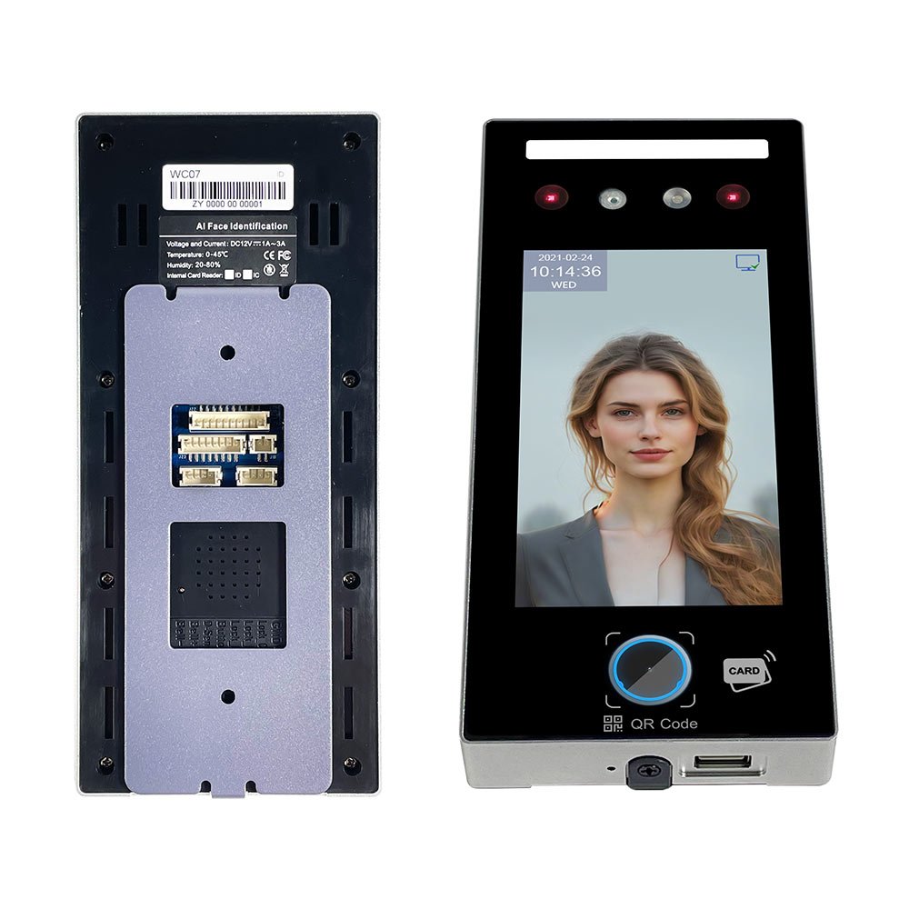 AI Face Recognition and QR Code Reader Time Attendance Machine Access Control System with Free SDK and Cloud Software