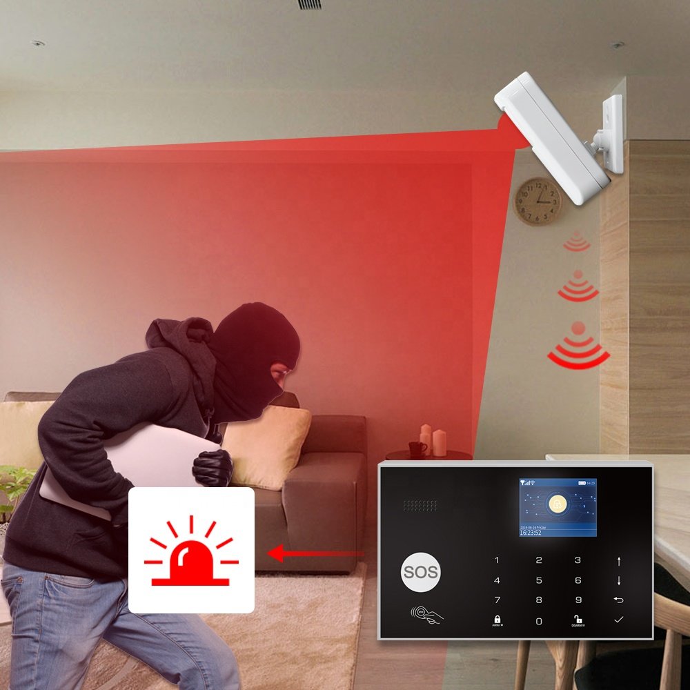 Wireless Tuya Security Home Alarm System Wifi Pir Detector Siren Smoke Detector Oem Burglar Alarm Smart Home Security