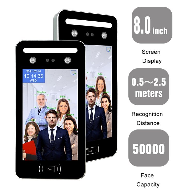 Embedded Web Server Biometric Face Recognition Attendance Time Attendance Machine Access Control System with free Software