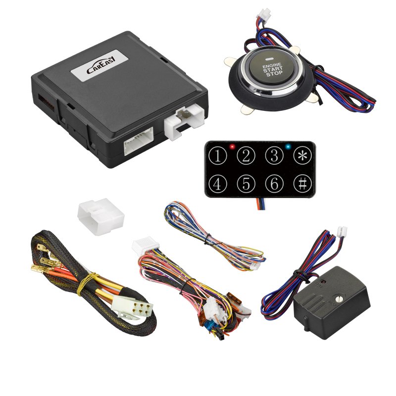 GPS/GSM smartphone car alarm system with push button engine start stop and remote engine starter