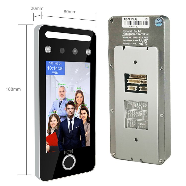 Biometric Facial Recognition Time Attendance System Face and Fingerprint Access Control with RS485 WIFI free Cloud Software SDK