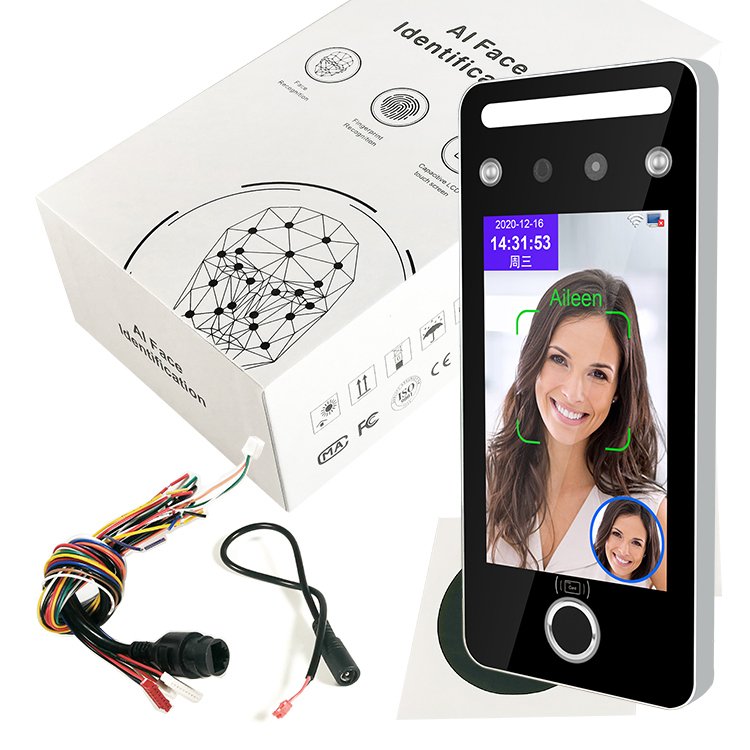 Biometric Facial Recognition Time Attendance System Face and Fingerprint Access Control with RS485 WIFI free Cloud Software SDK