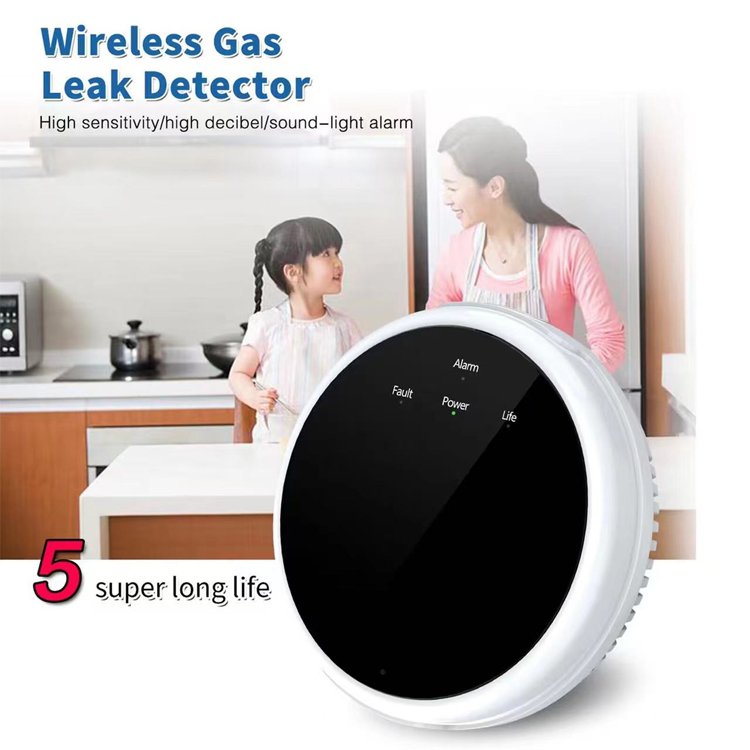 Tuya App Remote Control WiFi Gas Leak Detector Liquid For Home Security System Smart Kitchen Gas Leak Detector Natural Gas LPG