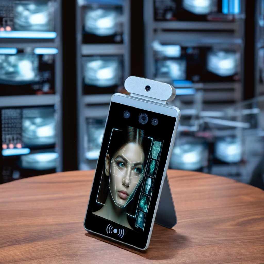8-Inch Biometric Terminal Night Vision Anti-Spoofing Technology Face Recognition Access Control Bank Financial Cloud Software