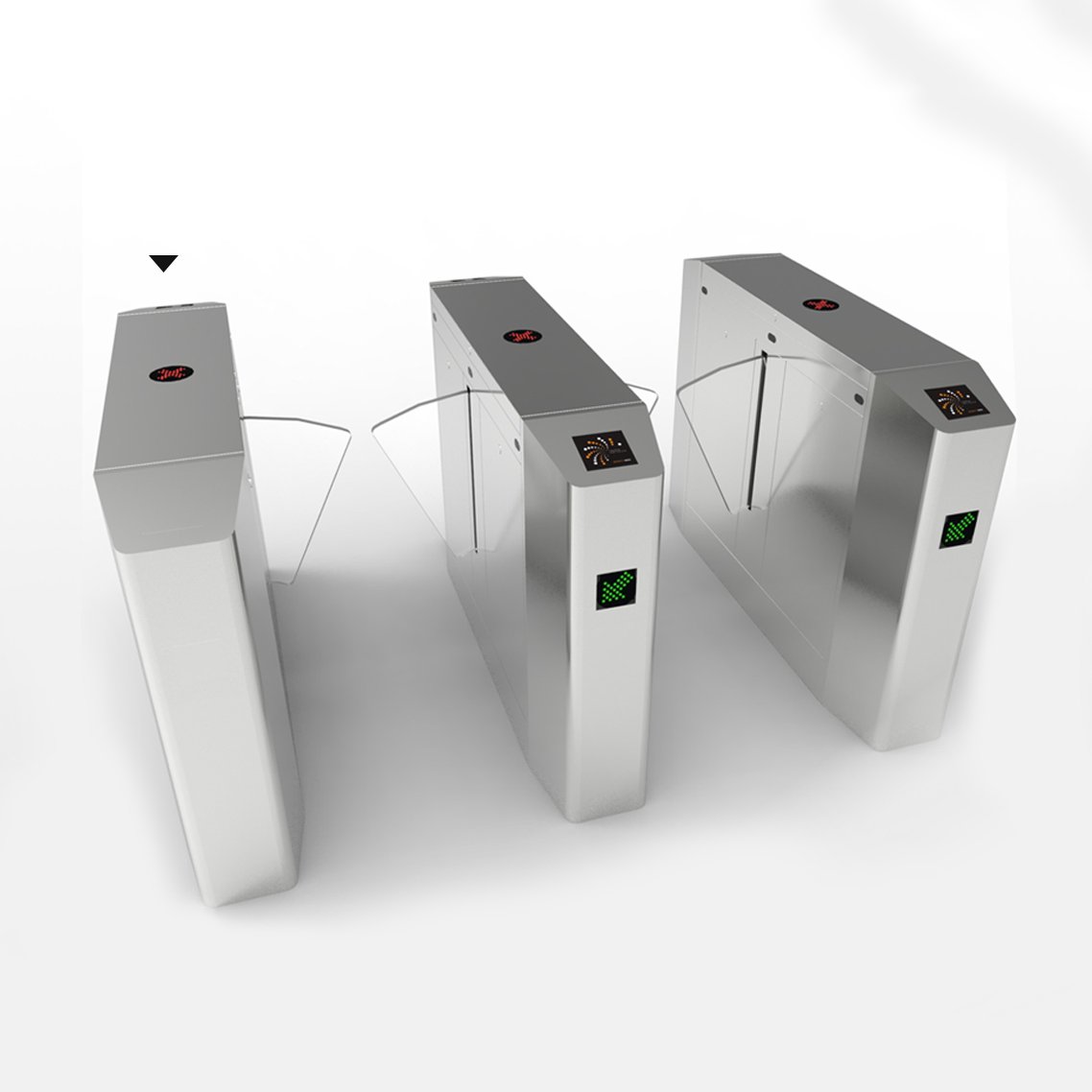 Security Access Control Management 304 Stainless Steel wing gate Turnstile for scenic spot Office Building Flap Barrier