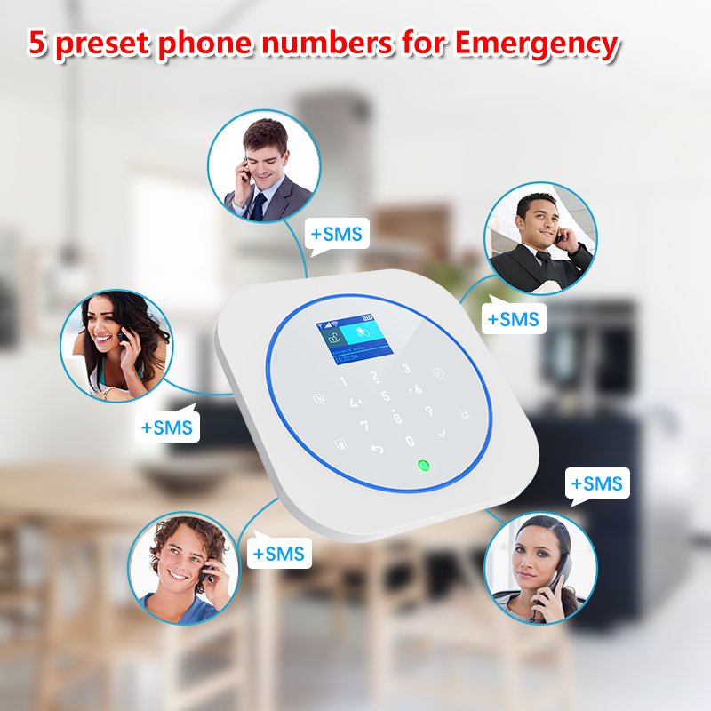 Tuya Smart Home Burglar Wireless Home Security Wifi and GSM Alarm System sistema de alarme para portas e janelas