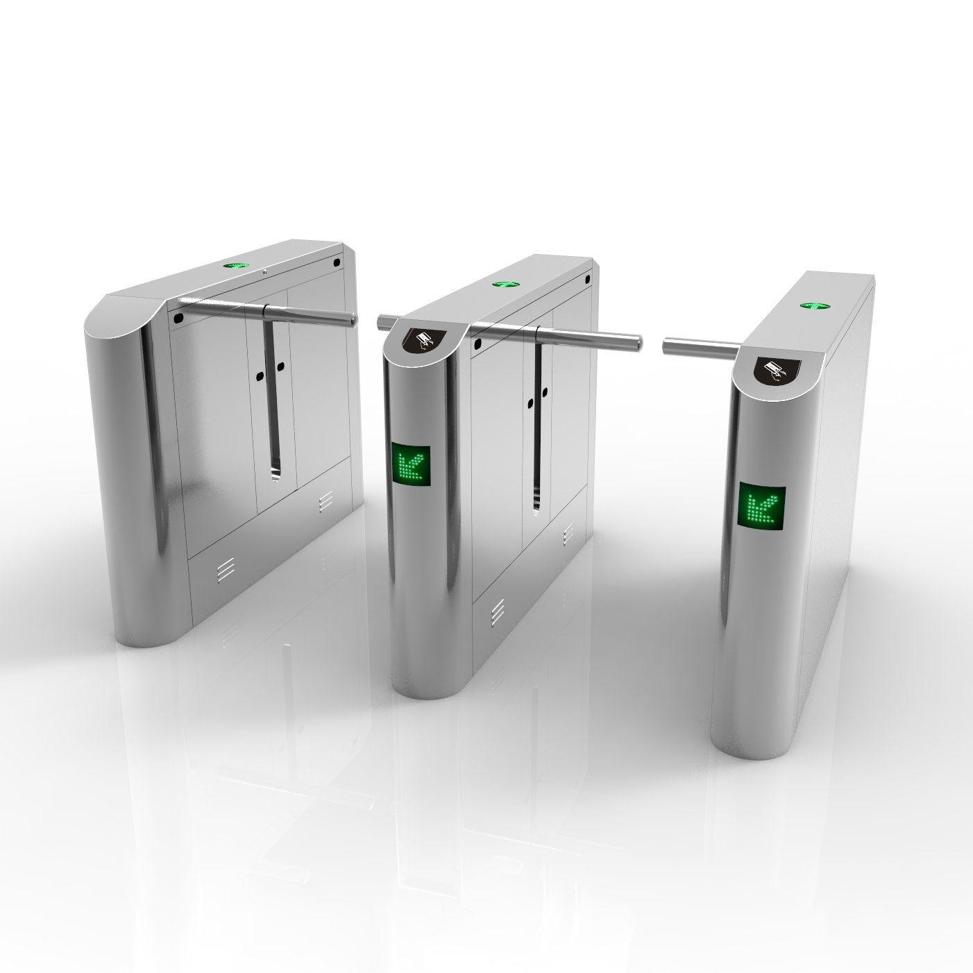 Pedestrian Security Fully Automatic RFID Access Control Single Arm square Barrier Gate Turnstile For Bus Station And Gyms