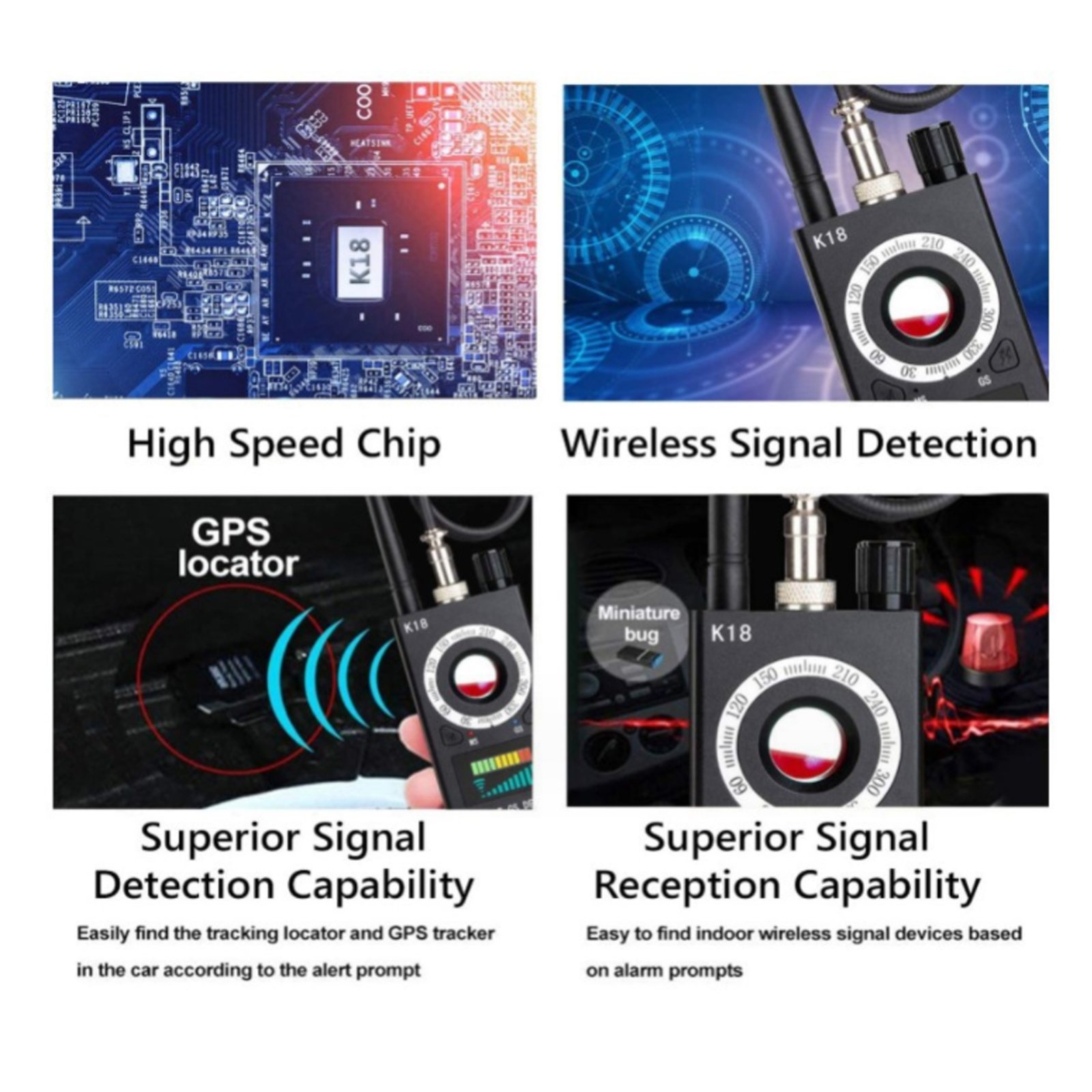Anti Spy Detector Radio Wave Rf Gsm Device Hidden Camera Detector And Wireless Camera Finder