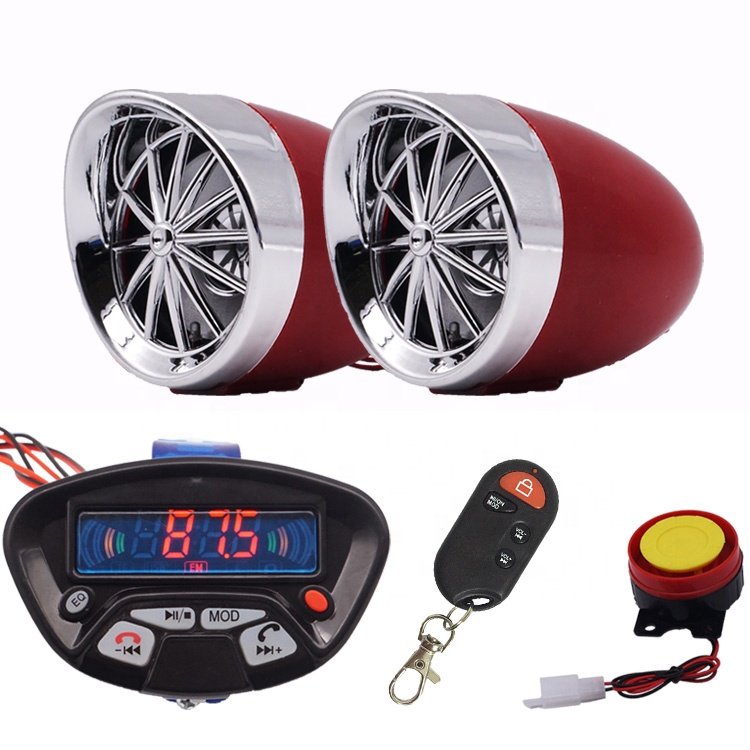 motorcycle audio system mp3 player Hands-free Call for bluetooth modified speaker with amplifier display remote control usb fm