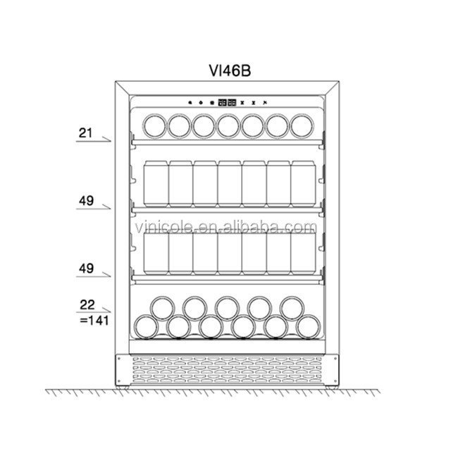 Best Selling Versatile Design with Alarm System Temperature Memory Function Beverage Fridge Small Fridge Cold Drinks Display LED