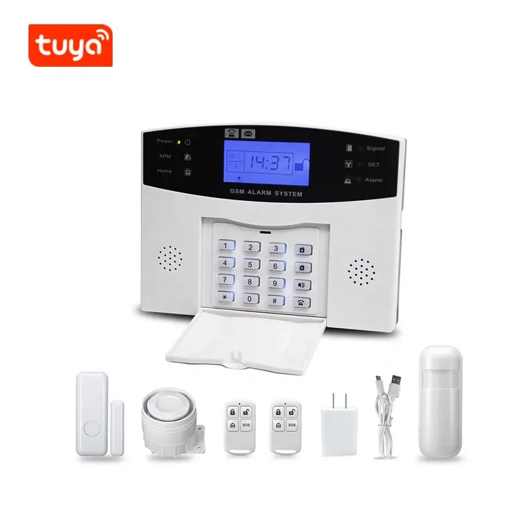 Hot Seller WIFI GSM Alarm System Tuya Intelligent Alarm System GSM Wireless Alarm System Family Safety