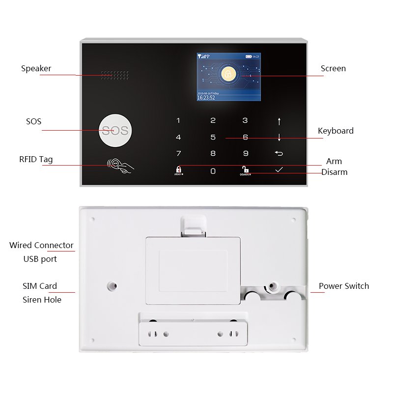 Anti Theft Alarm System, Wireless Alarme Anti Intrusion Tuya Wifi Gsm Alarm System, Burglar Alarm Home Security Alarm System