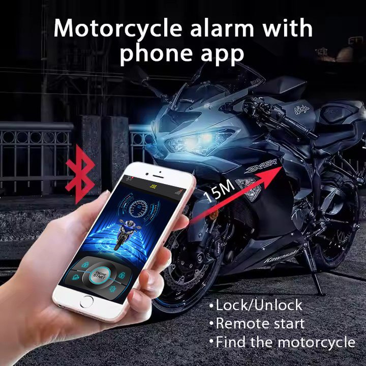 Anti-thelf Motorcycle Alarm System Waterproof with Remote Engine Start Function