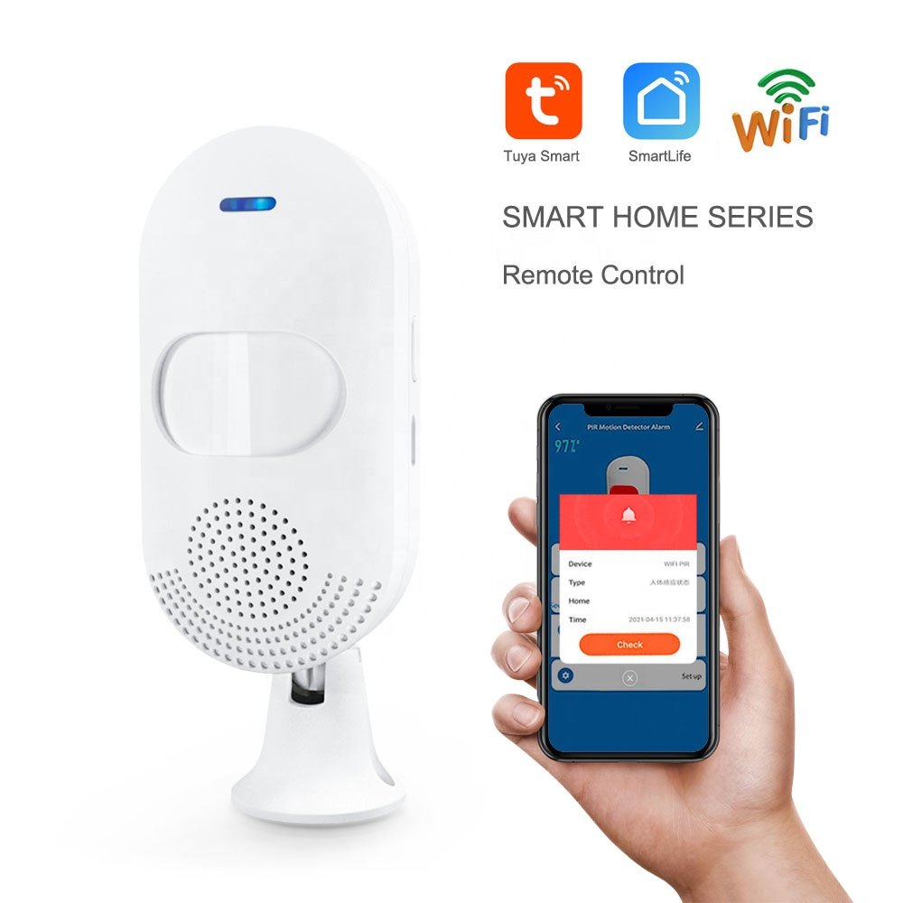 2024 Tuya Smart APP Wall Mounted WiFi PIR Motion Sensor Detector Hot Home Security Protection Alarm System Safe Home PST-CT20W