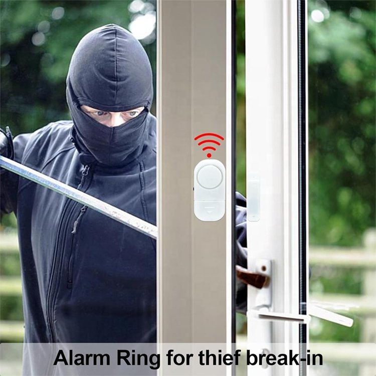 95dB Wireless Door Window Magnetic Sensor For Home Kids AntiTheft Burglar Alarm System With 3PCS DC1.5V LR44 Cell button Battery