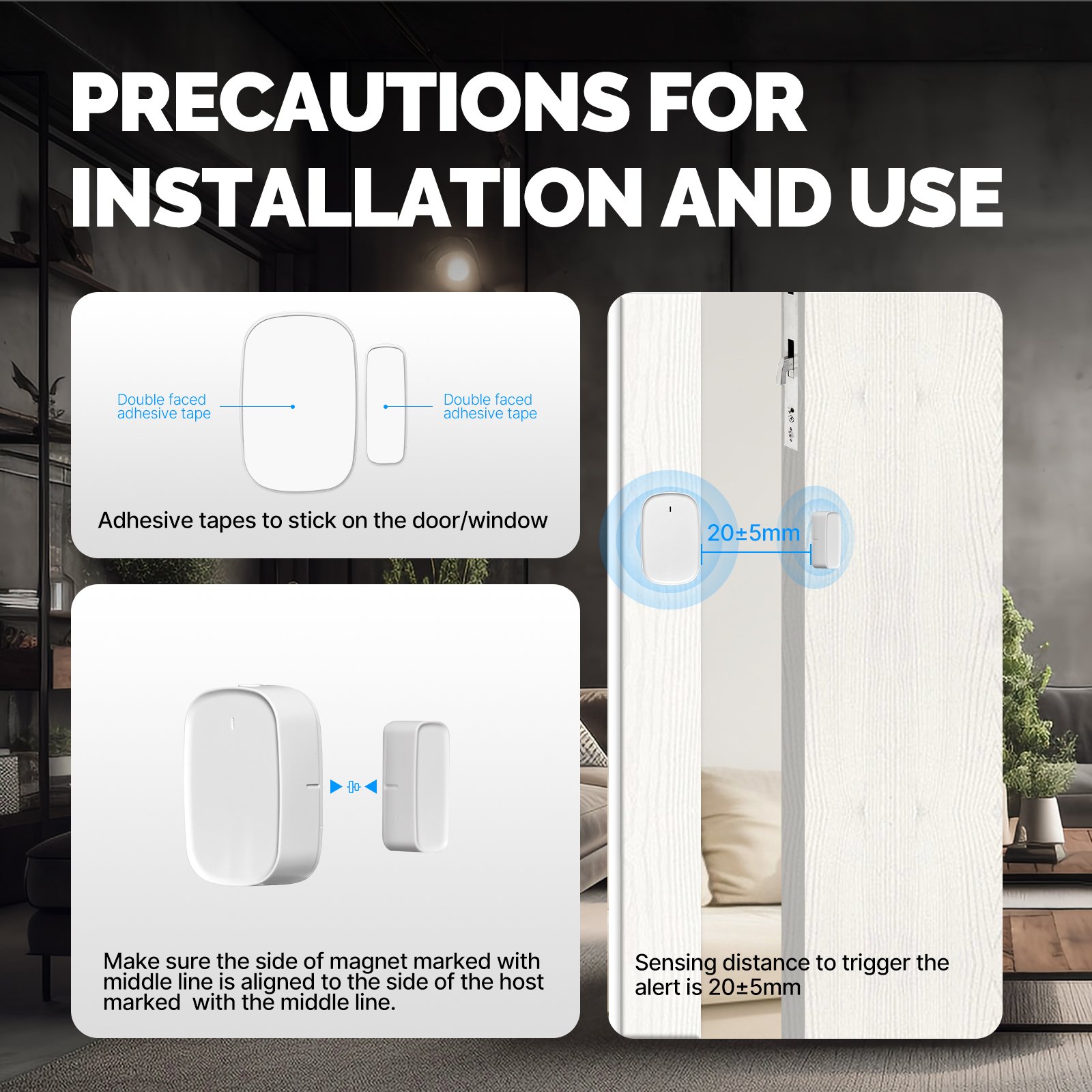 ZigBee Tuya Door Window Contact Sensor MOES Smart Home Wireless Door Open /Closed Detector Work With Alexa Google Home