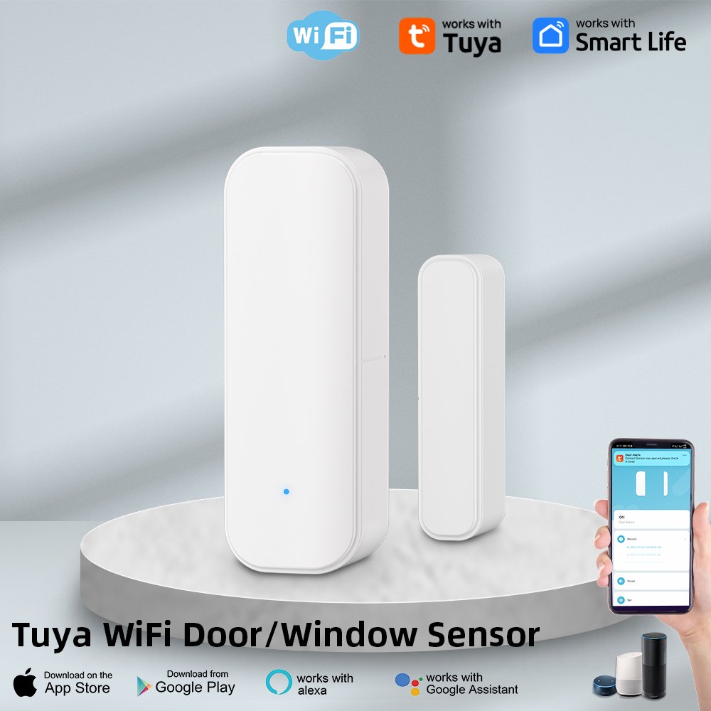 Tuya Smart Wireless WI-FI door and window opening sensor Home Security Automation System Door Contact Sensor