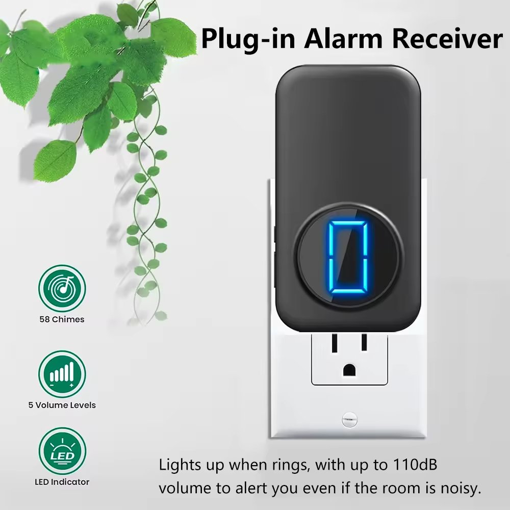 garden alarm wireless outside outdoor motion sensor alert system rechargeable detector