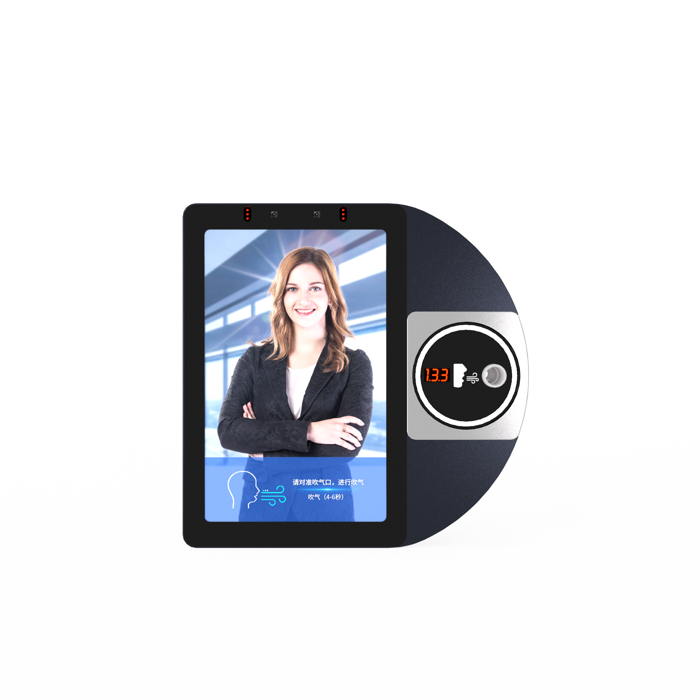 Accurate Alcohol Breath Tester Breathalyzer Safe Work Face Recognition Machine For Driver Cloud System To Export Data