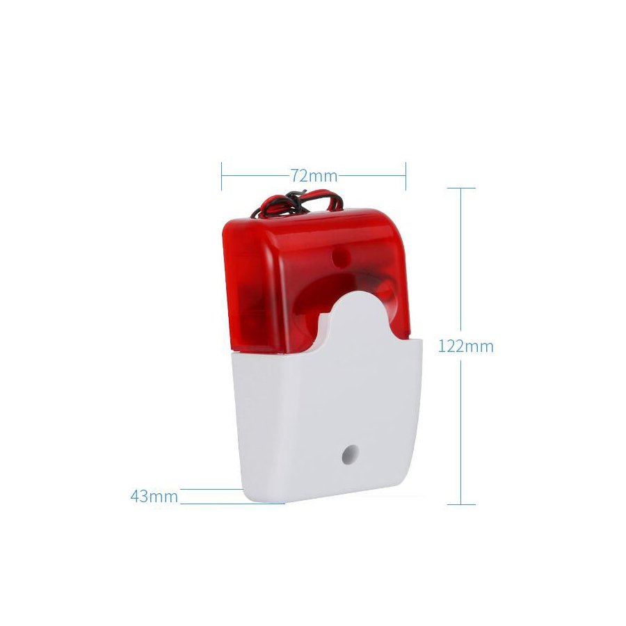 Anti Theft Indoor Siren Mini Piezo Alarm Strobe Sound Siren 5v 12v 24v 220v Wired Flashing Siren For Security Alarm System