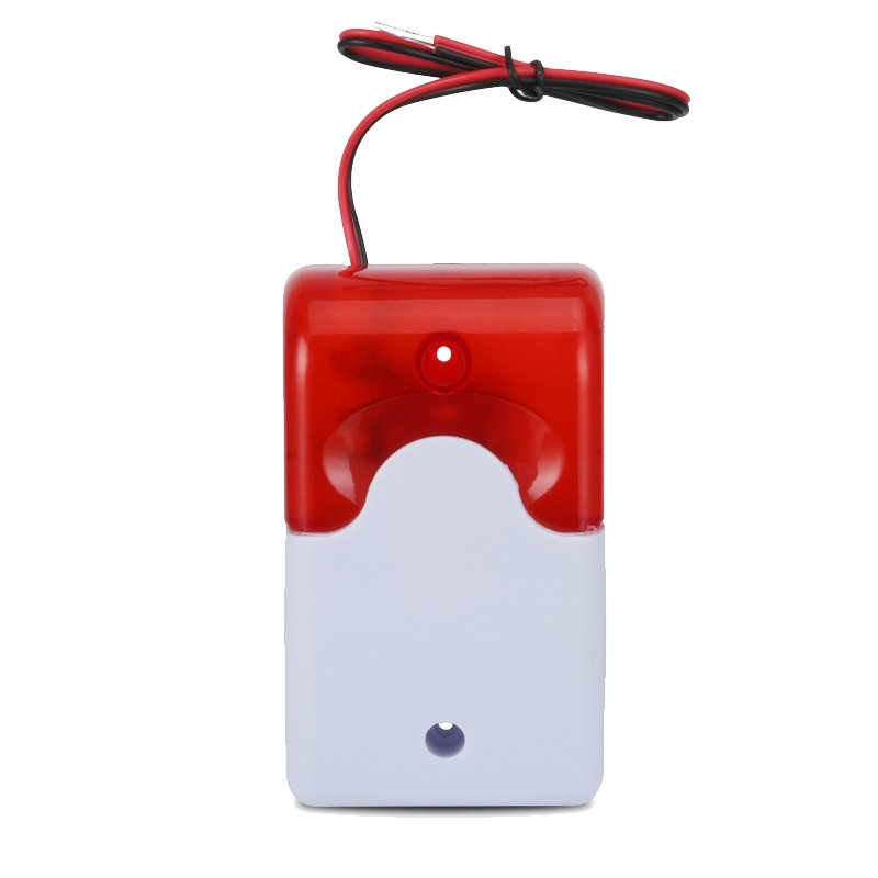 Anti Theft Indoor Siren Mini Piezo Alarm Strobe Sound Siren 5v 12v 24v 220v Wired Flashing Siren For Security Alarm System