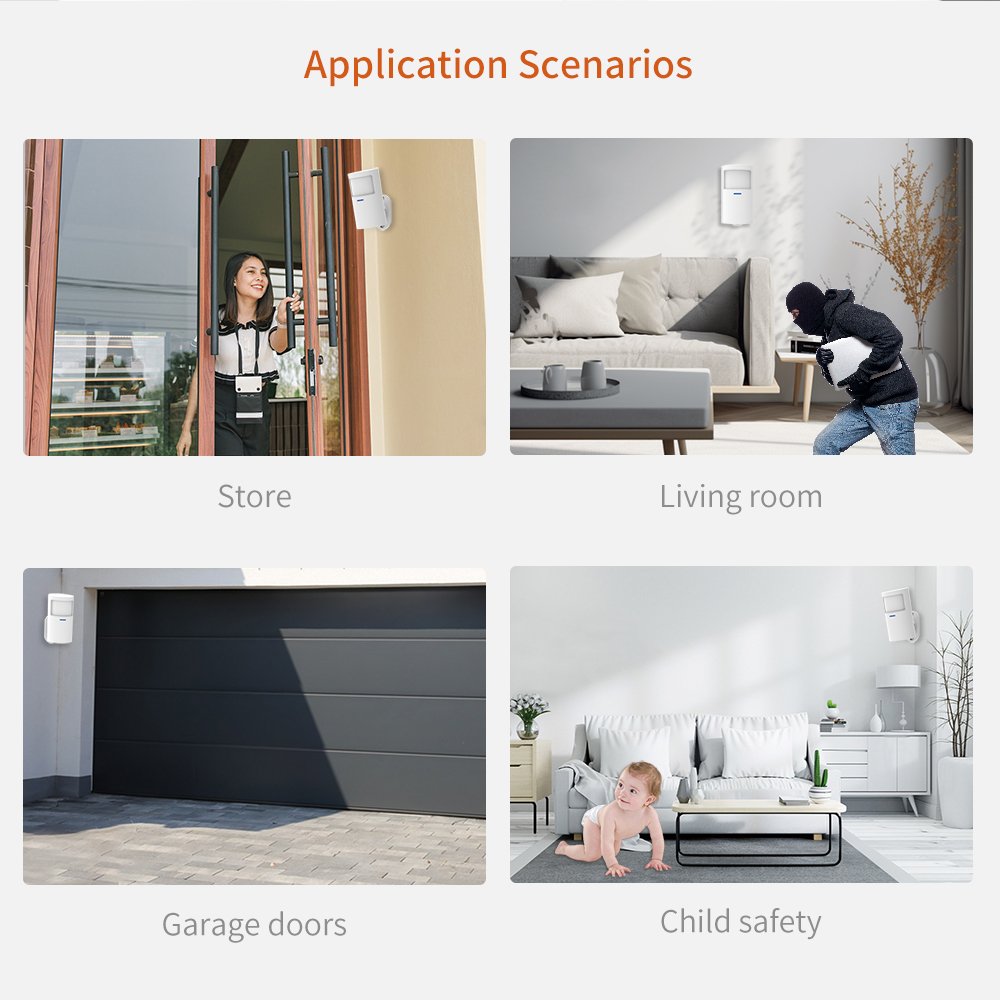 staniot PR200 Wireless Infrared Anti-Theft Multifunction Human Motion Sensor Detector 433MHz eV1527 For Home Security System