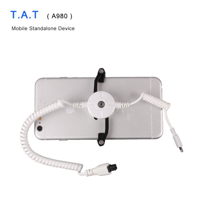 Mobile phone display burglar alarm system with charger for phone retail merchandise anti theft