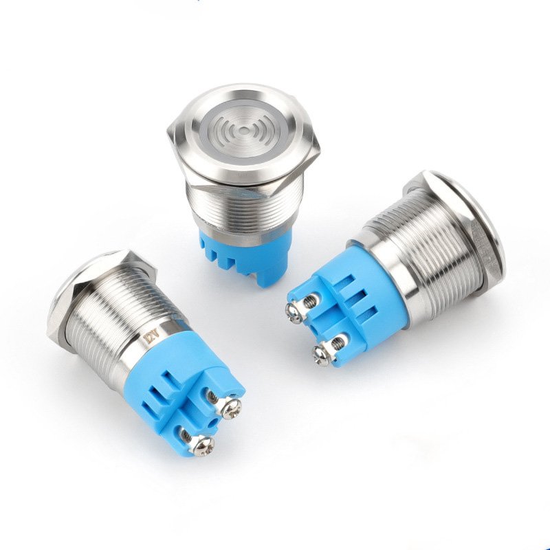 19mm 22mm Panel Mount Stainless Steel Metal Waterproof IP67 LED Buzzer Alarm Warn Flashing Indicator Light 12V 24V 220V