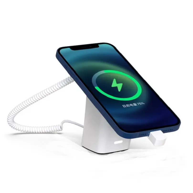 Mobile Phone Security Display Stand Cellphone Anti Theft Holder Burglar Alarm System For Phone In Shop